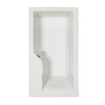 (T3)(02432) Carron 1575x850mm Swing Showerbath Carronite NTH Bath LH