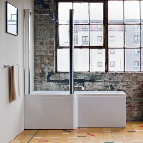 354415WT-1.jpg Carron Quantum 1500 Showerbath Promo Set LH - Image 1