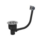 Top Fix Basket Strainer Kitchen Sink Waste Overflow Polished Steel