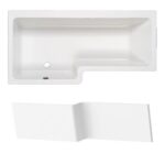 Carron Quantum 1700x850mm Showerbath NTH LH Shower Screen Front Panel