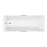 (T3) Carron Quantum 1650x700mm Plain NTH Bath White