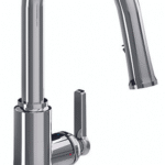 Ribel Trattoria Round Pull-Down Kitchen Tap With C-Spout Chrome