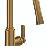 Ribel Trattoria Square Pull-Down Kitchen Tap With U-Spout Brushed Gold