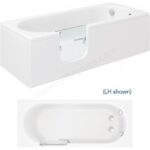 Trojan Cascade Easy Access Bath LHE White