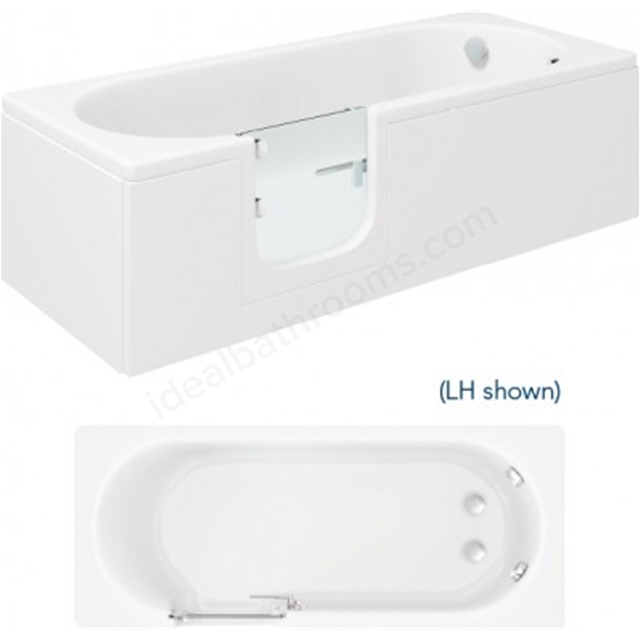 Product image for SKU 356213WT Trojan Cascade Easy Access Bath LHE White - Image 1