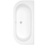 D Shaped Back To Wall 1700x800mm Curved Bath