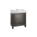 (B100) Roca Vanity Unit Carmen 2Drw 800mm Dark Grey