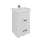 (B100) Roca Victoria Maxi 450mm WH Base 2 Drw Gloss White