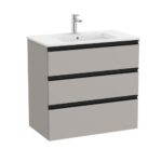 Roca The Gap V/Unit 3Drw 800mm Matt Grey / Black Handle