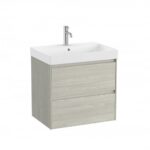 Roca Ona Unik 650mm Basin & Light Oak Unit (2 Drawers)