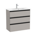 Roca The Gap Compact 3 Drawer Unit & Basin 800mm M/Grey