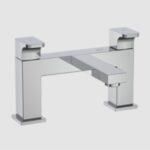 Roca Escuadra Deck Mounted 4 Holes Bath Mixer Twin Lver Hndshwr 197mm