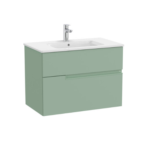 358770SG-1.jpg Roca Victoria-N(new) 2 Drw Unit 800x460mm S/Green - Image 1