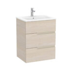 Roca Victoria-N(new) 3 Drw Unit 600x460mm L/Ash