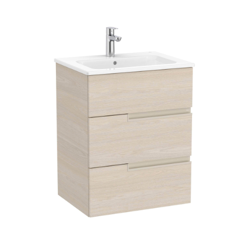 358772LA-1.jpg Roca Victoria-N(new) 3 Drw Unit 600x460mm L/Ash - Image 1