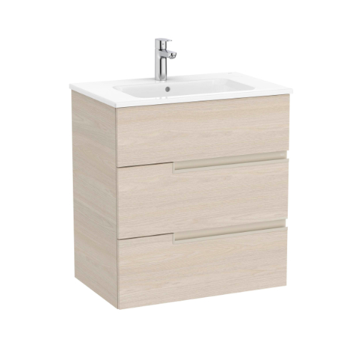 358773LA-1.jpg Roca Victoria-N(new) 3 Drw Unit 700x460mm L/Ash - Image 1
