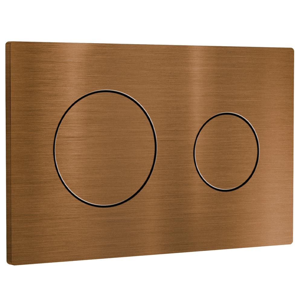 Product image for SKU 358787BG Roca PL10 Dual Brushed Rose Gold Flush Plate - Image 1