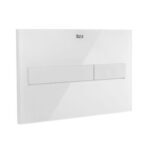 Roca Duplo One PL7 Dual Flush Glass White