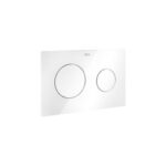 Roca Duplo One PL10 Dual Flush Glass White Sil Edge