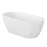 Noya F/standing Acrylic One Piece Bath With Intergr Overflow 1650X750