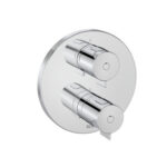 T-500 Round Bath-Shower Mixer (2 Outlet) Built-In Ext  Part - M/White