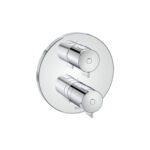 T-500 Round Shower Mixer (1 Outlet) Built-In Ext  Part - M/White