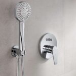 T-500 Square Bath-Shower Mixer (2 Outlet) Built-In Ext  Part - M/Black