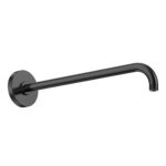 Shower Wall Arm Round 400mm - Brushed Titanium Black