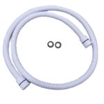 1.5m Shower Hose Anti-Twist Smooth PVD - M/White