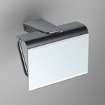 Victoria Square Toilet Roll Holder With Cover Chrome
