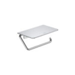 Victoria Square Toilet Roll Holder With Cover M/Black