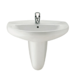 Victoria Washbasin Wall-Hung 520mm White 1 Taphole
