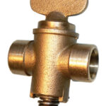 Gas cock rigid fan endfeed 15mm