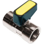 MM METROGAS mini ball FxF 1/4" chrome