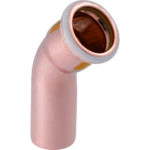 Mapress 34523  Copper Bend With Plain End Gas 45 Deg 22mm