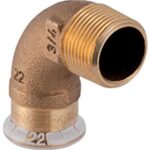 Mapress 34730  Copper Elb Adpt 90 deg with MI Thread Gas:22mm x 3/4"