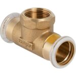 Mapress 34737  Copper T- Piece with Female Thread Gas 22 x 3/4 x 22mm