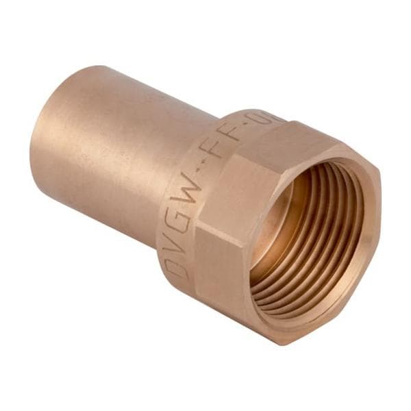 Product image for SKU 40010718 Mapress 65482 Copper adaptor union with female thread:15mm x 1/2" - Image 1
