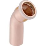 Mapress 34524  Copper Bend With Plain End Gas 45 Deg 28mm