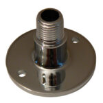 **Floor plate 1/4" M x F chrome