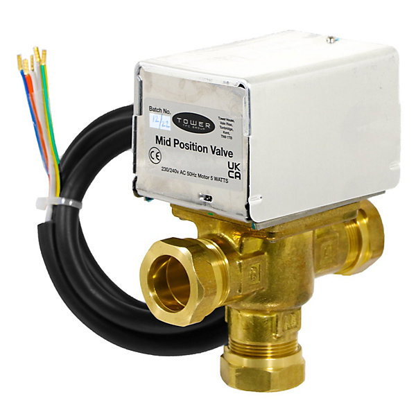 Product image for SKU 40085398 28mm Mid Position Motorised Zone Valve - Tower Branded - Image 1