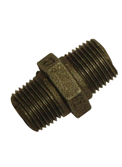 42083721-1.jpg BM280 BLACK hex nipple MxM 1/2" - Image 1