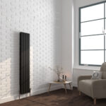 Cyrus 1200x300mm Double Panel Black Radiator