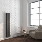 Cyrus 1200x300mm Double Panel Grey Radiator