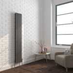 Cyrus 1600x300mm Double Panel Grey Radiator