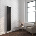 Cyrus 1800x376mm Double Panel Black Radiator