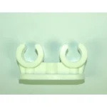 (1 = PK 50) 15mm Open Pipe Clip Double White