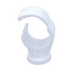 (1 = PK 100) 15mm Lock Pipe Clip Single White