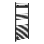 Kudox Matte Blck Stright Thermostatic Elec Towel Rad 500x1100mm 400w