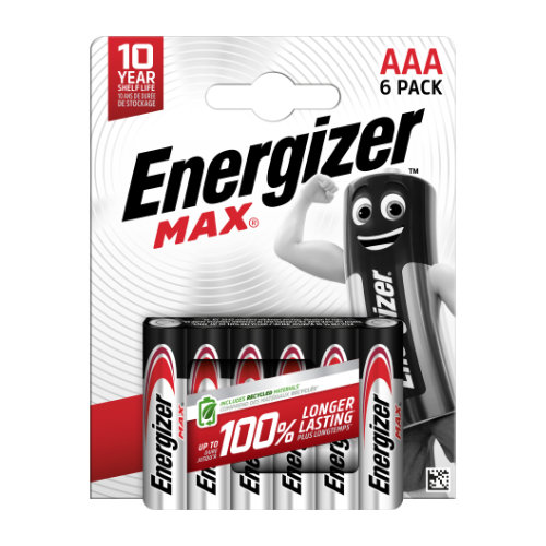 50090210-1.jpg Energizer Max Alkaline AAA Battery Pack Of 6+4 - Image 1